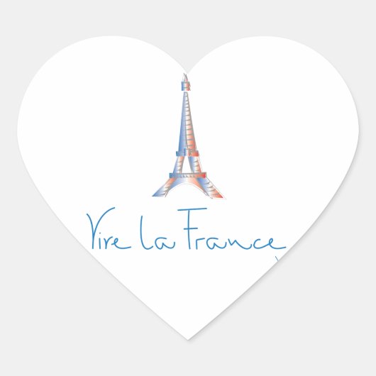Viva La France French Hart Sticker (Voorkant)