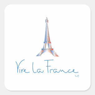 Viva La France French Vierkante Sticker