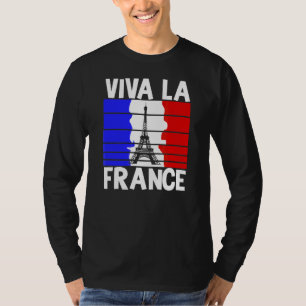 Viva la France Parijs Huis van Liefde Eiffeltoren T-shirt
