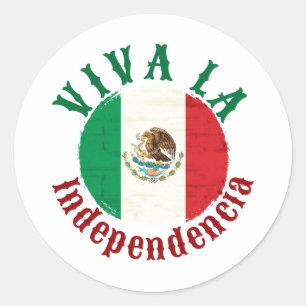 Viva la Independencia Mexican Independence Day Ronde Sticker