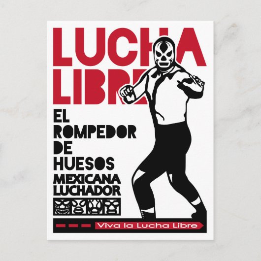 VIVA LA LUCHA LIBRE TRES BRIEFKAART (Voorkant)