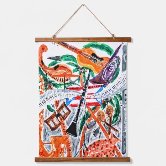 Viva La Música Hangend Wandkleed (Voorkant)