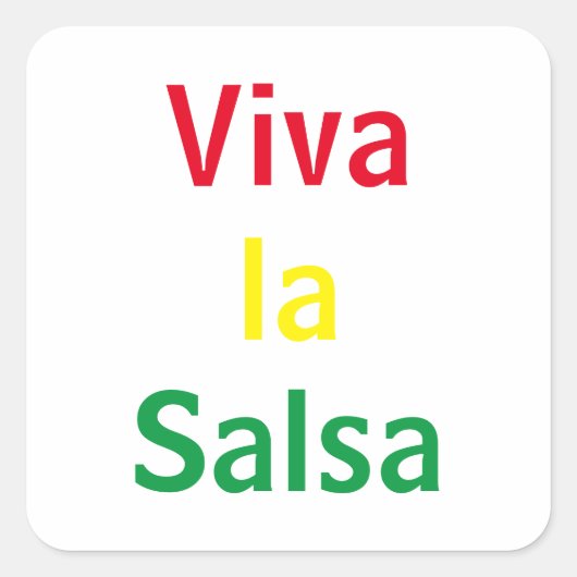 viva la salsa vierkante sticker (Voorkant)