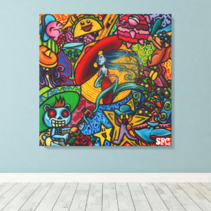 Viva La Vida Door Squid Fear City (.75) Canvas Afdruk