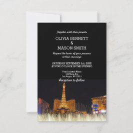 Viva Las Vegas Destination Wedding Invitation Kaart