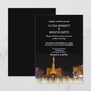 Viva Las Vegas Destination Wedding Invitation Kaart
