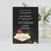 Viva Las Vegas Destination Wedding Invitation Kaart (Staand voorkant)