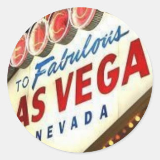 Viva Las Vegas Ronde Sticker