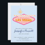 Viva Las Vegas Sign Bachelorette Party Invitation<br><div class="desc">Félicitations ! Vous êtes fiancée. Ou peut-être que c'est votre bestie. Dans les deux cas,  préparez-vous pour Sin City avec cet Invitation de Bachelorette à thème Las Vegas ! De la piscine aux jeux d'argent,  cette invitation bleue et rose ravira votre escapade de fin de semaine.</div>