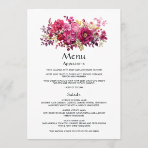 Viva Magenta Bruiloftsbloemen Menu
