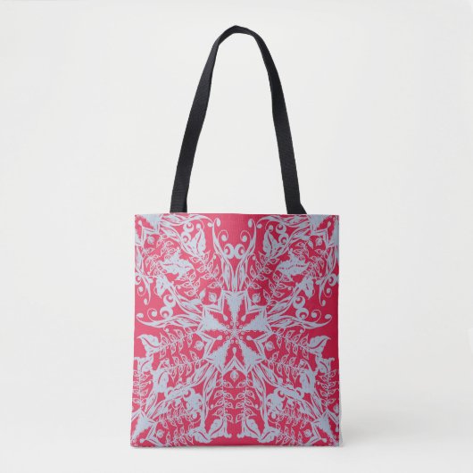 Viva Magenta Canvas tas met Silver Decor (Voorkant)