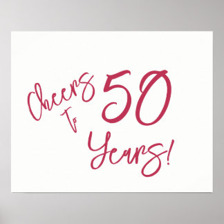 Viva Magenta Cheers tot 50 jaar Poster