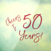 Viva Magenta Cheers tot 50 jaar Raamsticker (Vel 3)