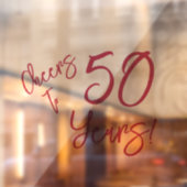 Viva Magenta Cheers tot 50 jaar Raamsticker (Vel 2)