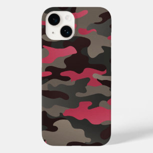 Viva Magenta en Gray Camo Case-Mate iPhone 14 Hoesje