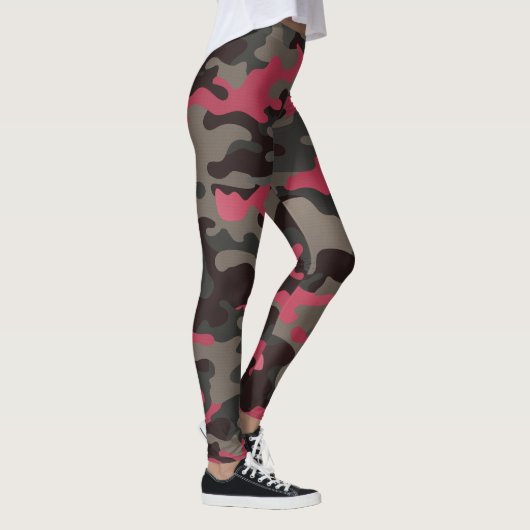 Viva Magenta en Gray Camo Leggings (Rechts)