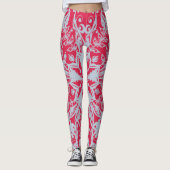 Viva Magenta en Silver Leggings (Voorkant)