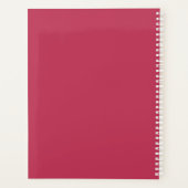 Viva Magenta en Wit- Monogram-Bruiloft-Planner Planner (Achterkant)