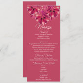 Viva Magenta floral Wedding Menu (Voorkant / Achterkant)