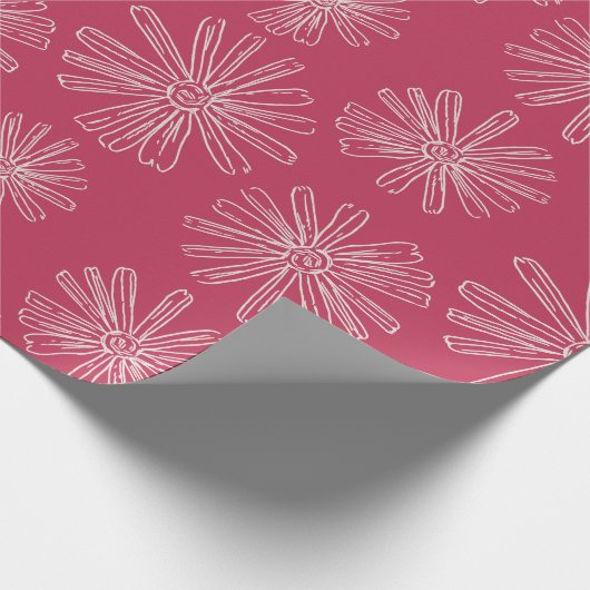 Viva Magenta handbediende ventilator Cadeaupapier (Hoek)