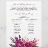 Viva Magenta huwelijksceremonie programma Flyer (Achterkant)