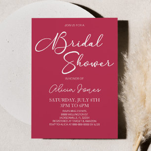 Viva Magenta Minimal Elegant Vrijgezellenfeest Kaart