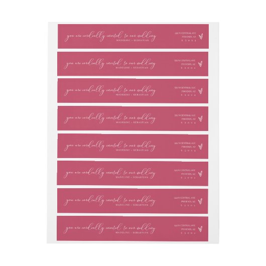 Viva Magenta Modern Minimalist Wedding Script (Vel)