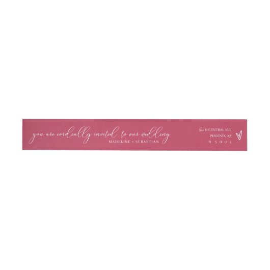 Viva Magenta Modern Minimalist Wedding Script (Individueel)