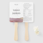 Viva Magenta Modern Wedding Program Set of Fans Handwaaier (Voorkant en achterkant)