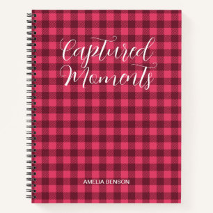 Viva Magenta Plaid, Tartan, Buffel controleert pat Notitieboek