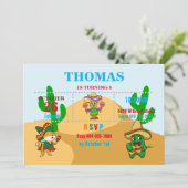 Viva Mexico Birthday Uitnodiging (Staand voorkant)