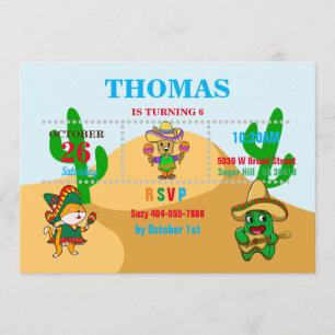 Viva Mexico Birthday Uitnodiging