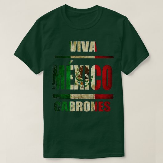 VIva Mexico Cabrones en kerst mexico T-shirt (Design voorkant)