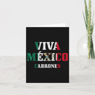 Viva Mexico Cabrones Funny Cinco De Mayo Mexican F Kaart