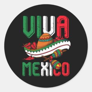 Viva Mexico Cinco De Mayo Ronde Sticker