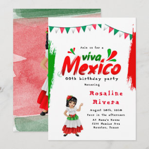 Viva Mexico Girl 200e verjaardag Kaart