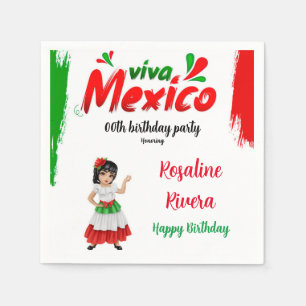Viva Mexico Girl 200e verjaardag Servet