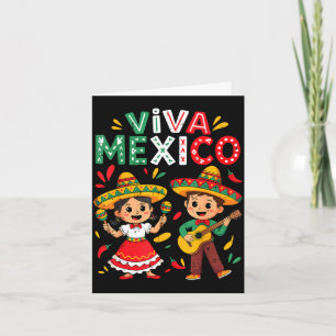 Viva Mexico gitaar jongen meisje Mexicaanse onafha Kaart