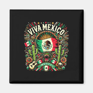 Viva Mexico Independence Day Mexicaanse vlag Mexic Magneet