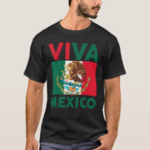 Viva Mexico Latijns-Mexicaanse vlaggepride vrouwen T-shirt