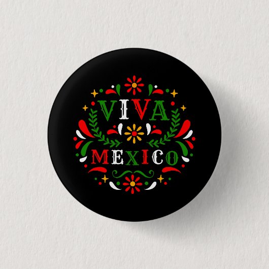 Viva Mexico Mexicaanse onafhankelijkheidsdag - Ik Ronde Button 3,2 Cm (Voorkant)