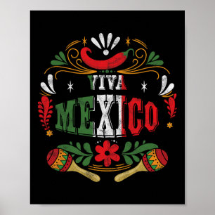 Viva Mexico Mexican Fiesta Cinco De Mayo Poster