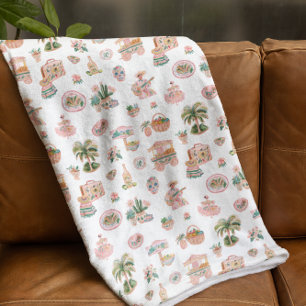 Viva México Mooie geïllustreerde Mexicaanse Them Fleece Deken