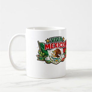 Viva Mexico Patriottische Typografie Mexicaans Koffiemok