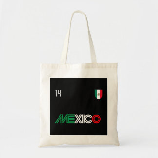 Viva Mexico Retro Football Voetbal Mexicaanse vlag Tote Bag