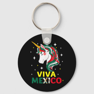 Viva Mexico T-shirt meisje Mexicaanse vlag eenhoor Sleutelhanger