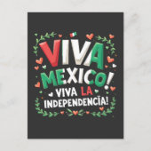 Viva Mexico Viva la Independencia Independence Day Briefkaart (Voorkant)