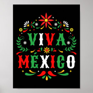 Viva Mexico voor Mexicaanse Onafhankelijkheidsdag Poster