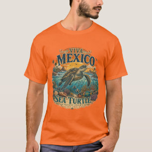 Viva Mexico Zeeschildpad Vintage Avonturen T-shirt