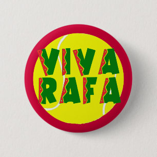 VIVA RAFA met Tennis Ball Ronde Button 5,7 Cm